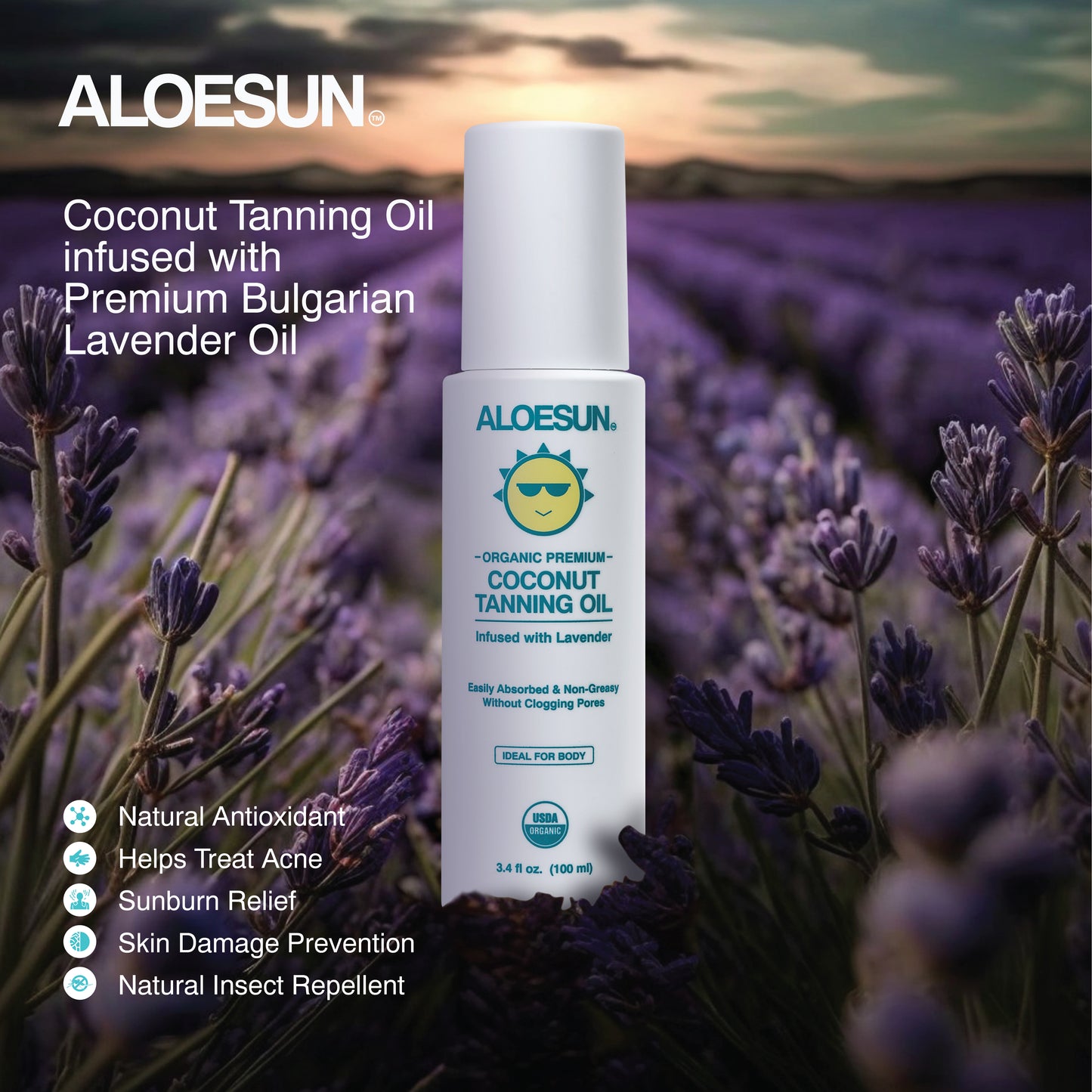 ALOESUN Organic Tanning Oil