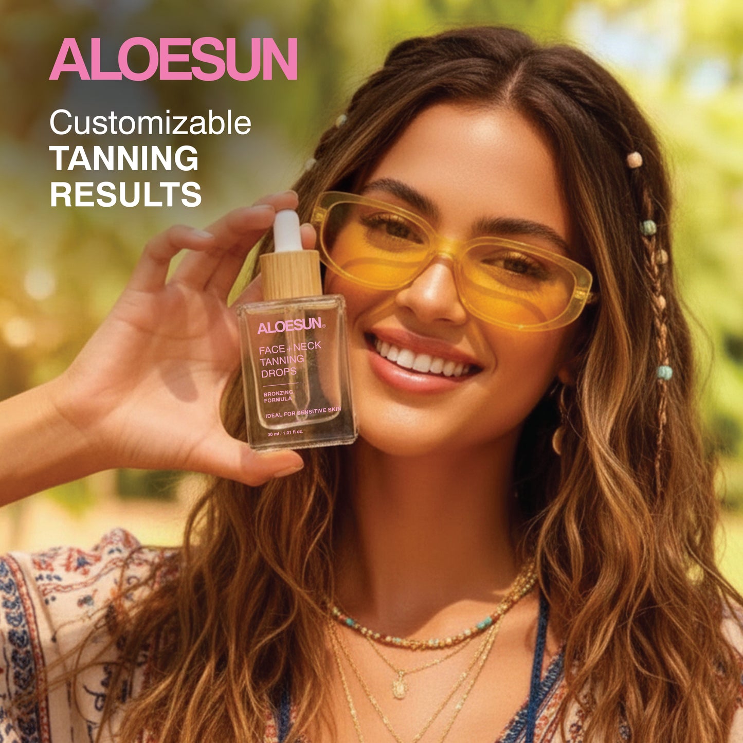ALOESUN Self Tanning Drops for Face & Body