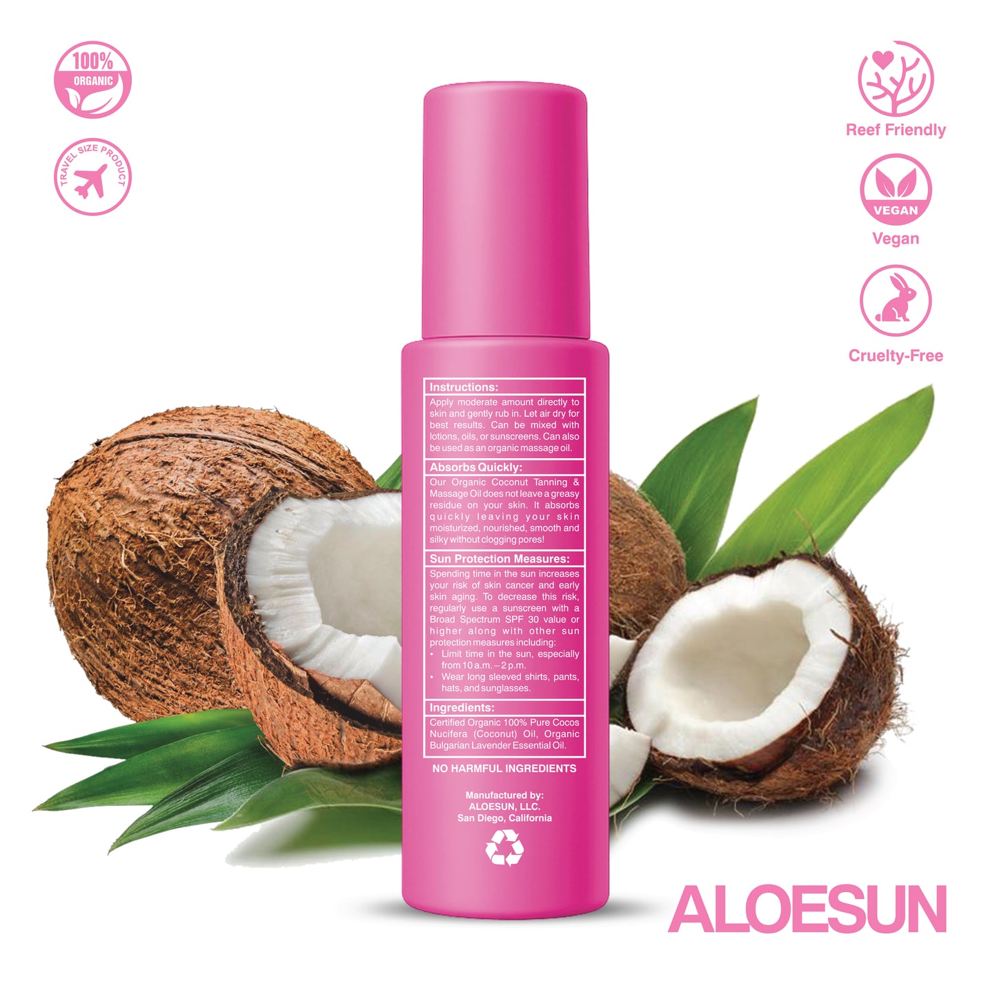 ALOESUN Organic Tanning Oil